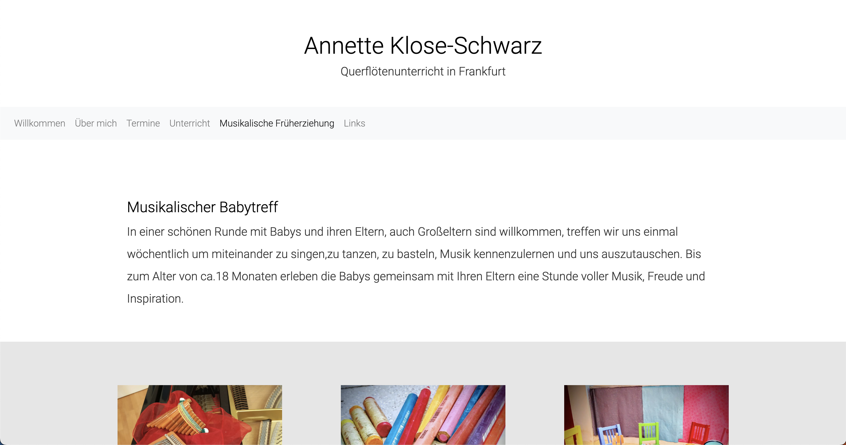 Annette Klose-Schwarz Website project screenshot